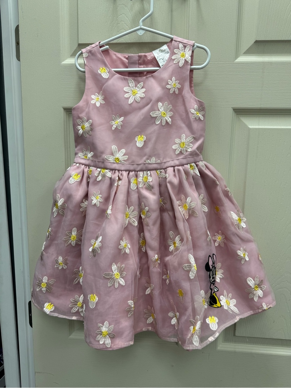 Disney Pink Daisy Embroidered Party Dress
